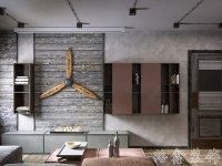 工業風格家居裝修裝飾室內設計效果-A513-4