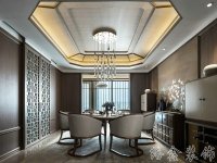中式風格家居裝修裝飾室內設計效果-H808-4