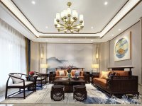 中式風格家居裝修裝飾室內設計效果-H815-1